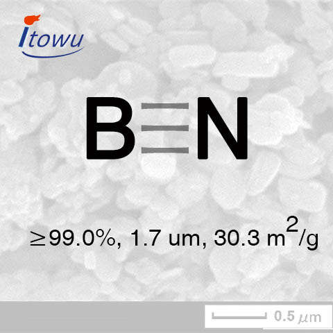 Boron Nitride Powder (BN Powder), 99%Purity, 1.7 um, 30.3 m2/g